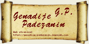 Genadije Padežanin vizit kartica